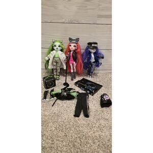 Shadow High Rainbow Vision 3 Doll Lot Uma, Harley Limestone, Mara Pinkett